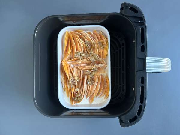Gratin iz buče butternut v Air Fryerju po vzoru gratina dauphinois - Priprava korak 7