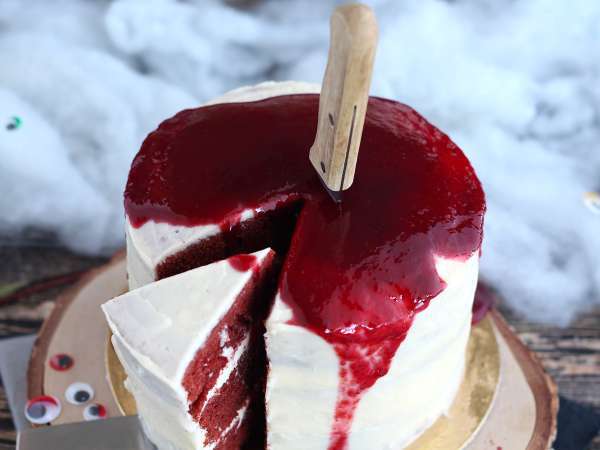 Torta »Red Velvet« posebej za noč čarovnic! - Priprava korak 14