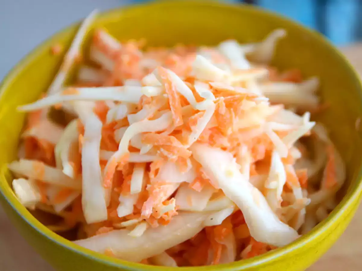ameriška solata coleslaw (solata iz zelja in korenja) - fotografija 3
