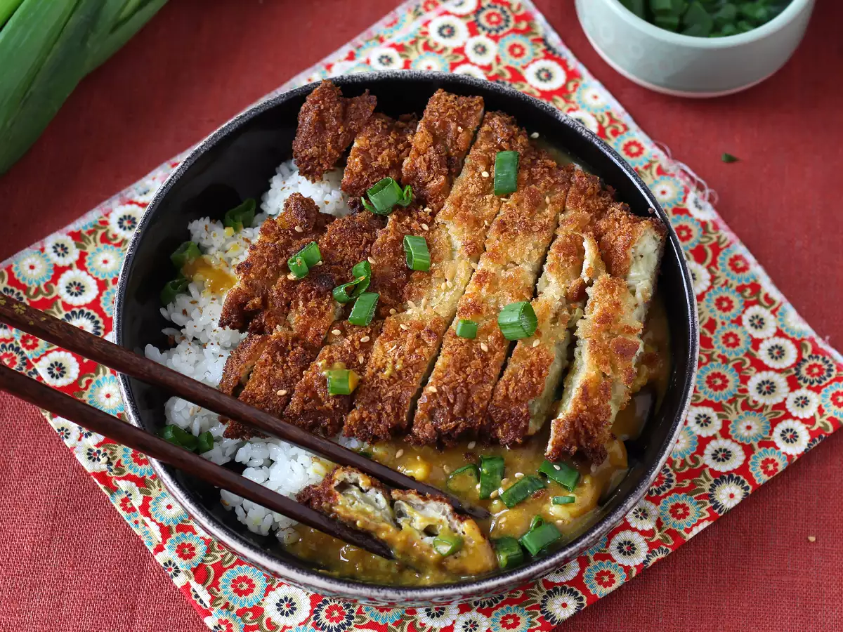 Bakan s panko drobtinami, japonski kari v slogu katsu, vendar vegetarijanski - fotografija 7