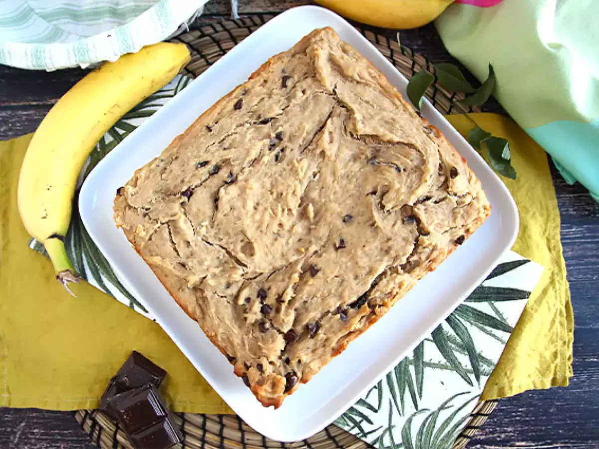 Banana in čokoladna torta - veganska in brez glutena - fotografija 3