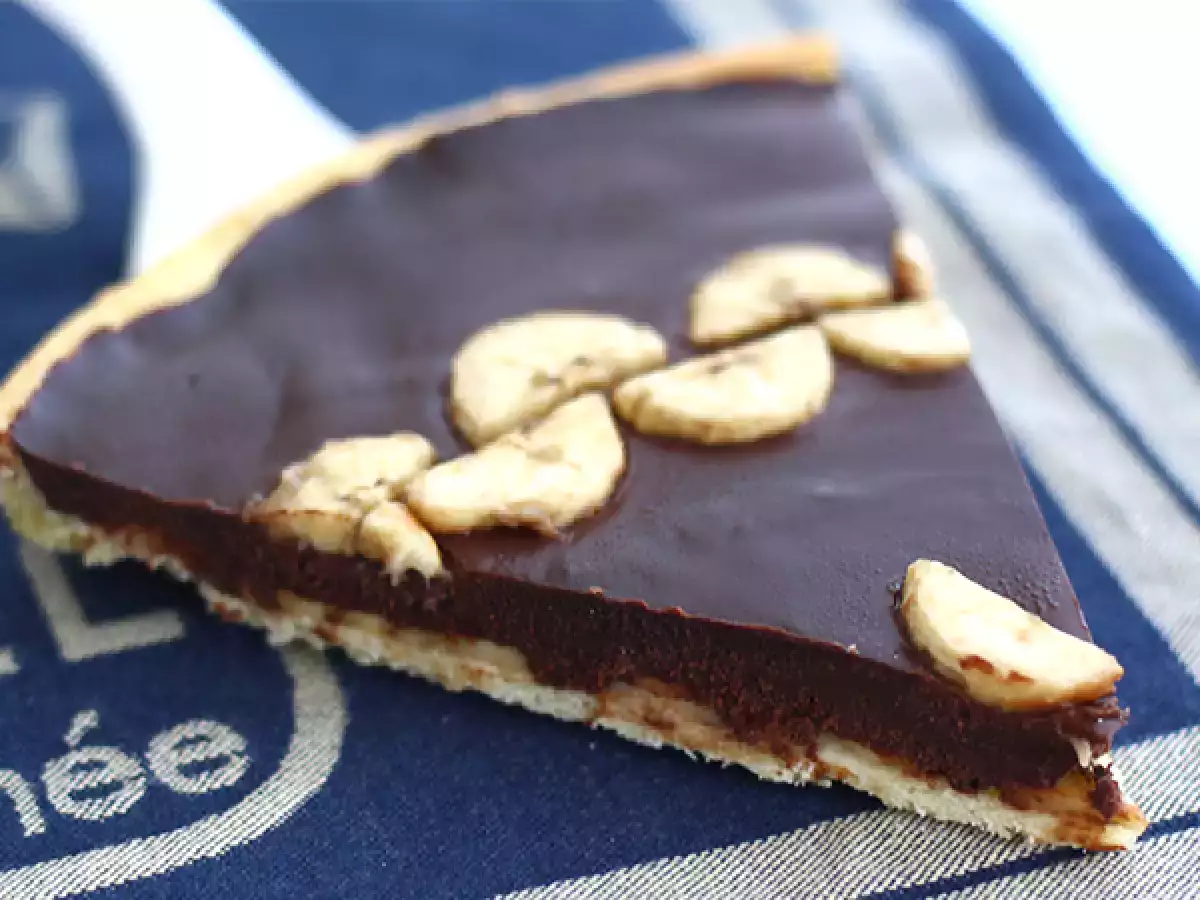 Banana in čokoladni tart (korak za korakom) - fotografija 3