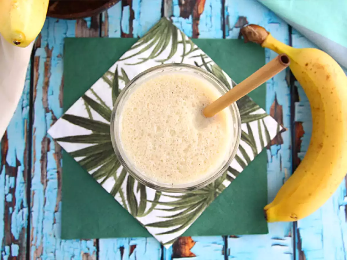 Bananin in vanilijev milkshake - fotografija 3