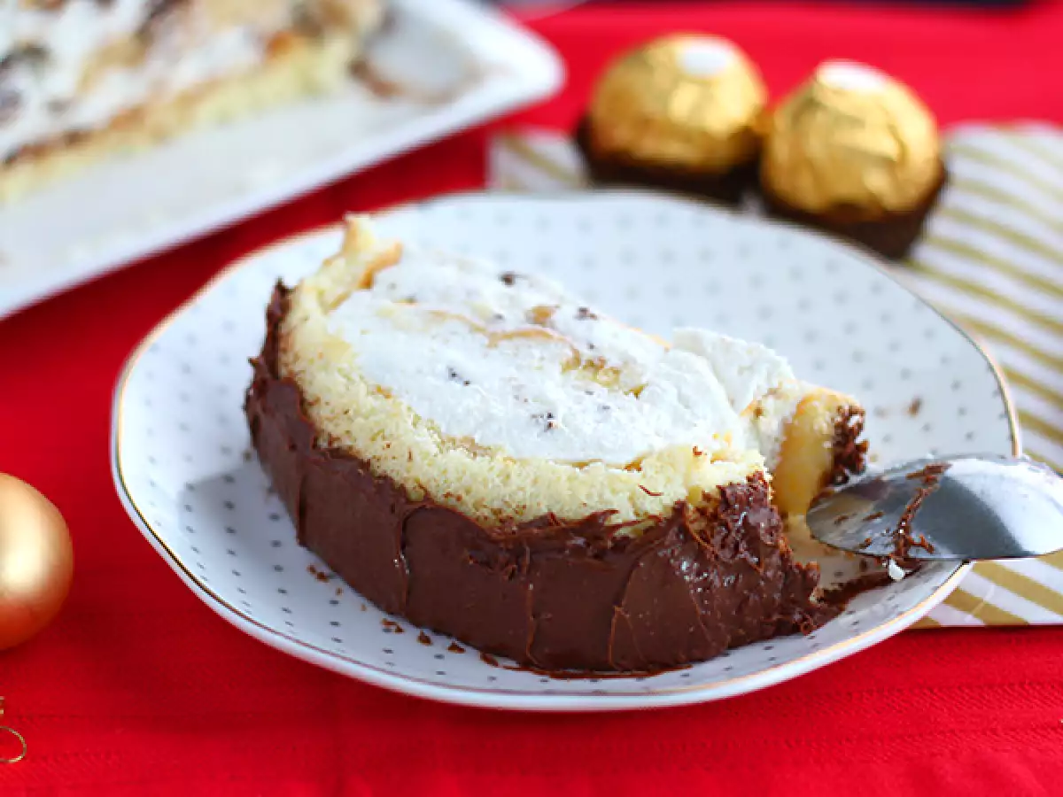 Božična rolada s pralineji Ferrero Rocher - fotografija 4