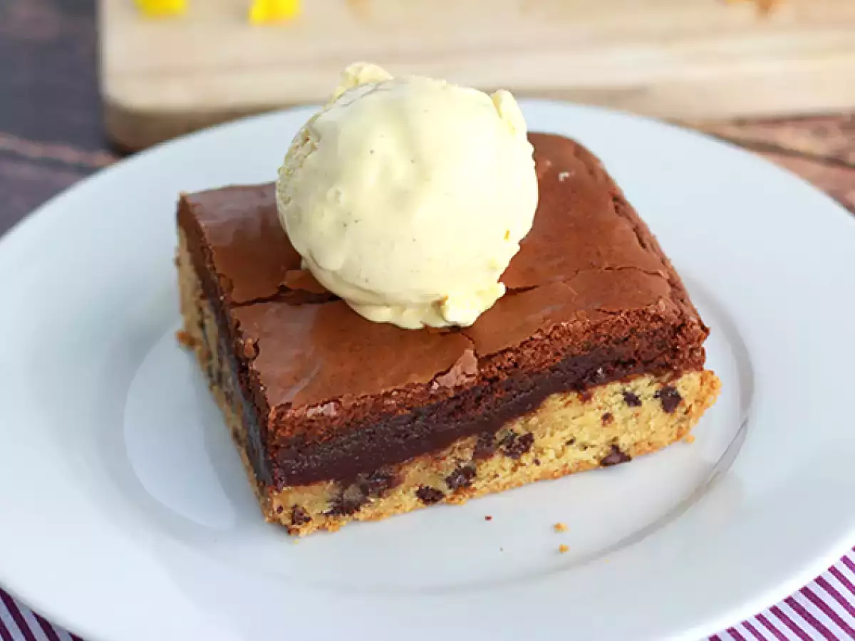 Brookies: popolna kombinacija piškotov in brownija za popoldansko malico!