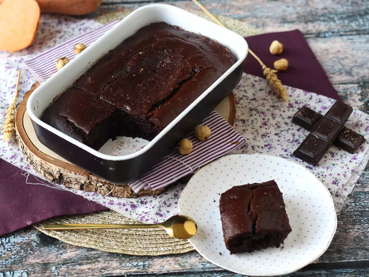 Brownie iz sladkega krompirja brez masla in olja - fotografija 6