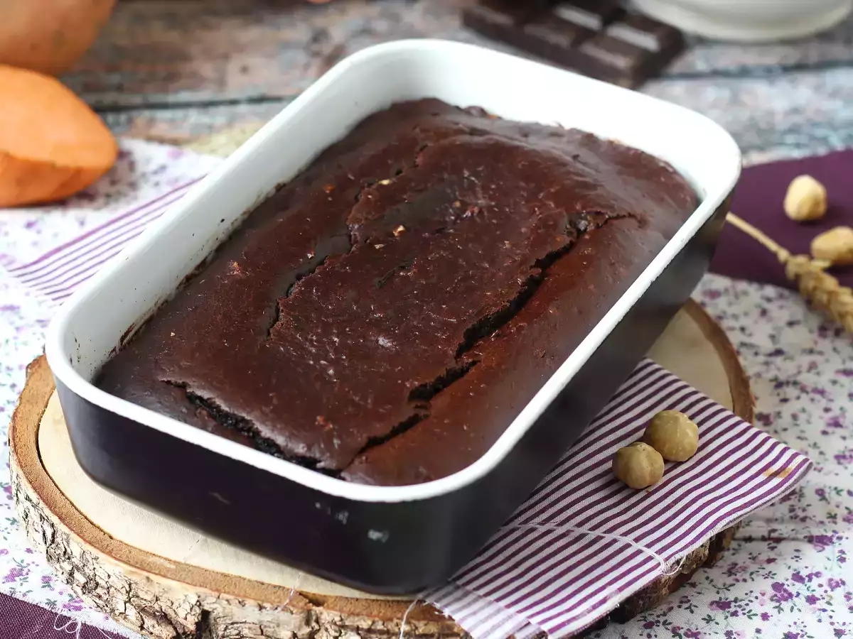 Brownie iz sladkega krompirja brez masla in olja - fotografija 7