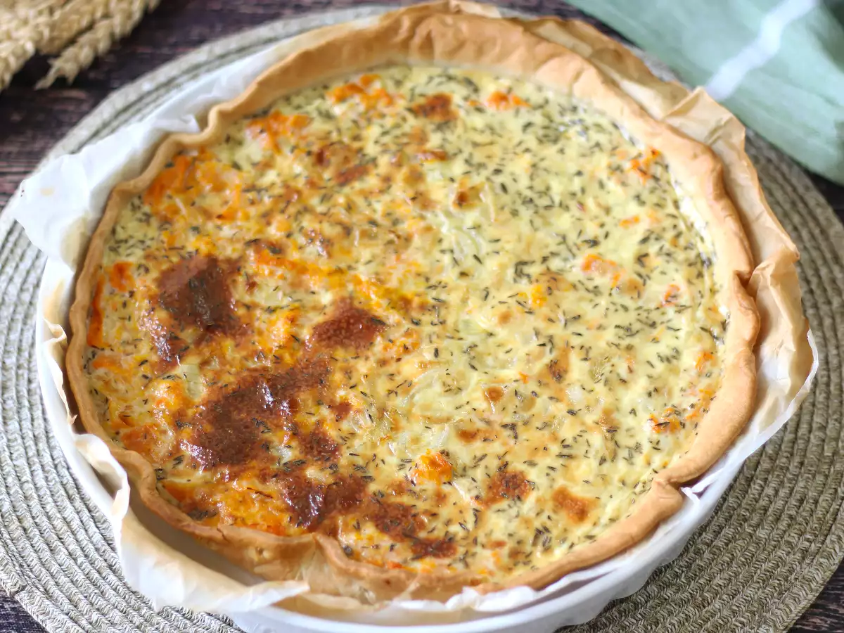Bučna quiche pita za preprost in okusen obrok - fotografija 5