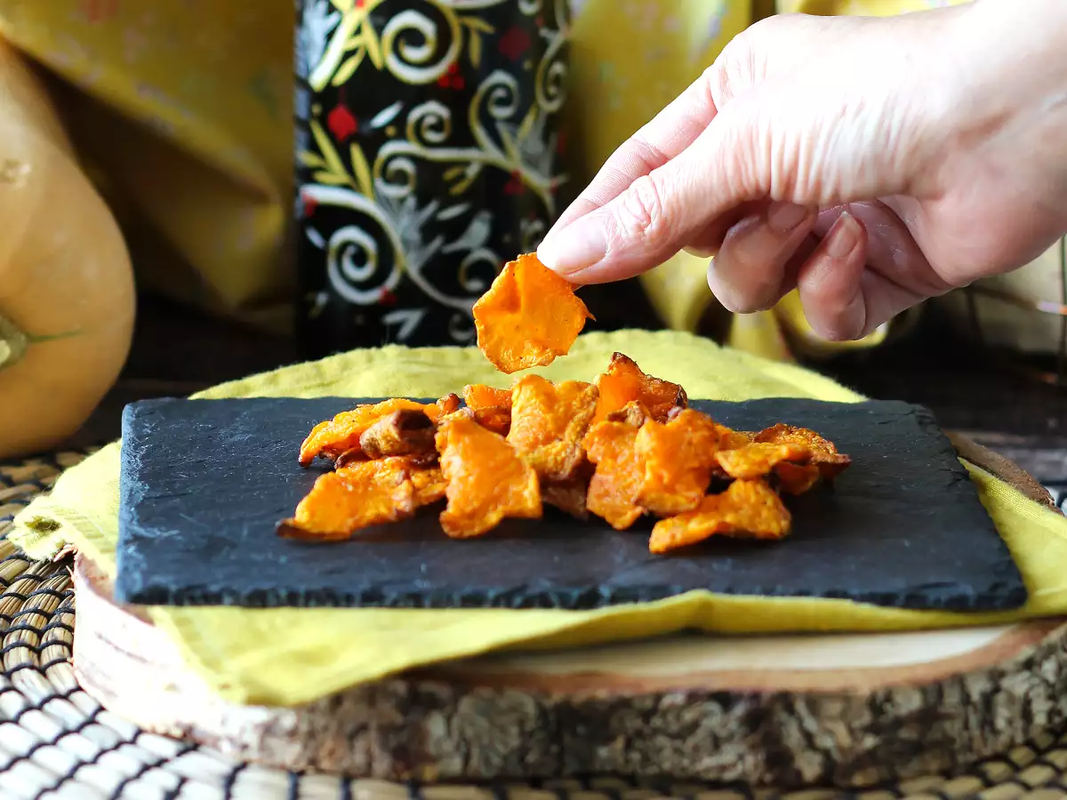 Bučni čips v zračnem cvrtniku: lahek in okusen - fotografija 3