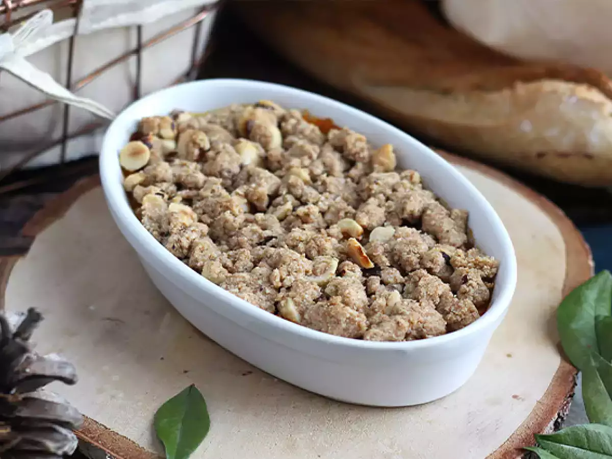 Butternut crumble z lešniki - fotografija 3