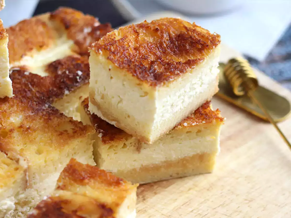 Cheesecake in francoski toast cheesecake bars (francoski toast cheesecake bars) - fotografija 4