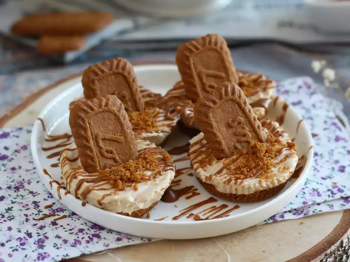 Cheesecake tortice brez peke s piškoti speculoos
