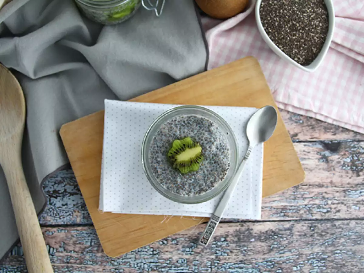 Chia puding s kivijem - fotografija 3