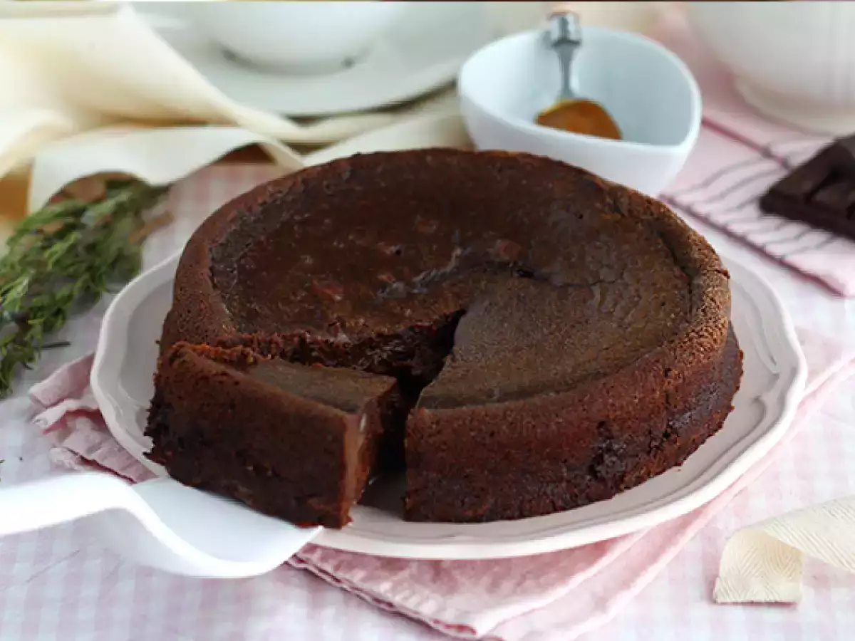 Čokoladni fondant s karamelo iz slanega masla - fotografija 4