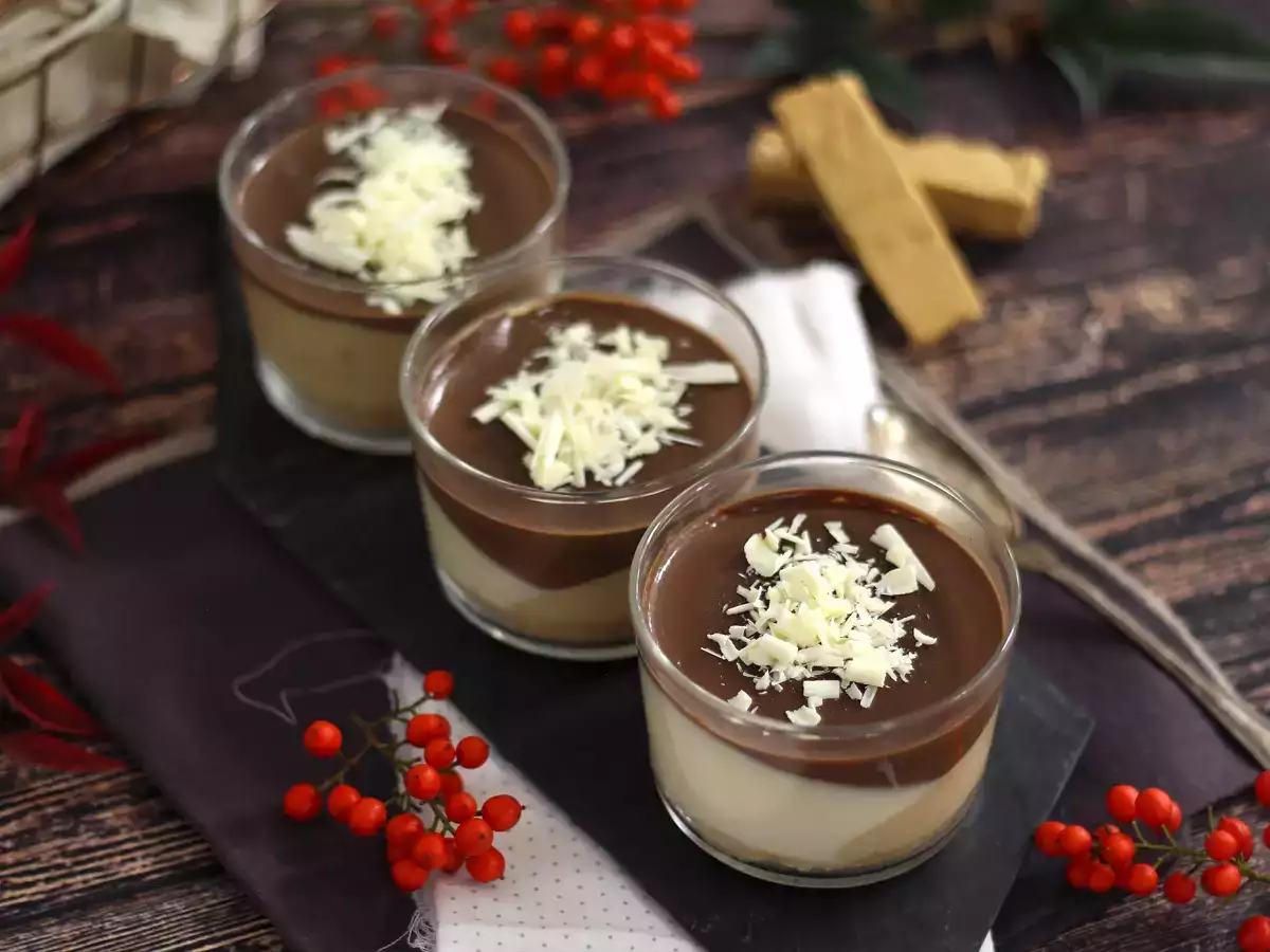 Čokoladni in nugatni lončki. Enostaven recept - fotografija 3