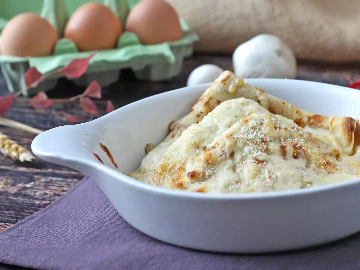 Crespelle rikota in gobe: popoln kremni vegetarijanski recept za vsako priložnost - fotografija 5