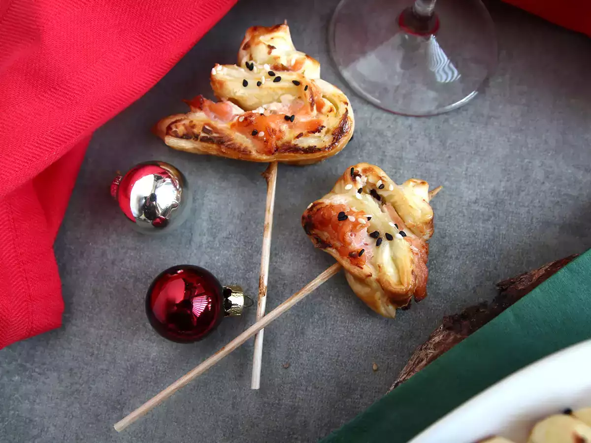 Ele iz listnatega testa z dvema vrstama lososa - fotografija 3