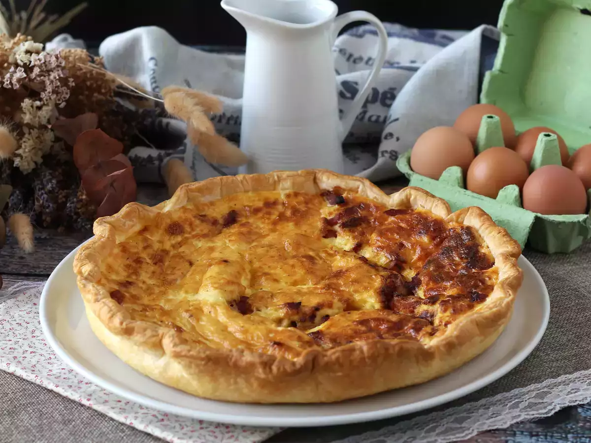Enostaven domač quiche lorraine recept - fotografija 2