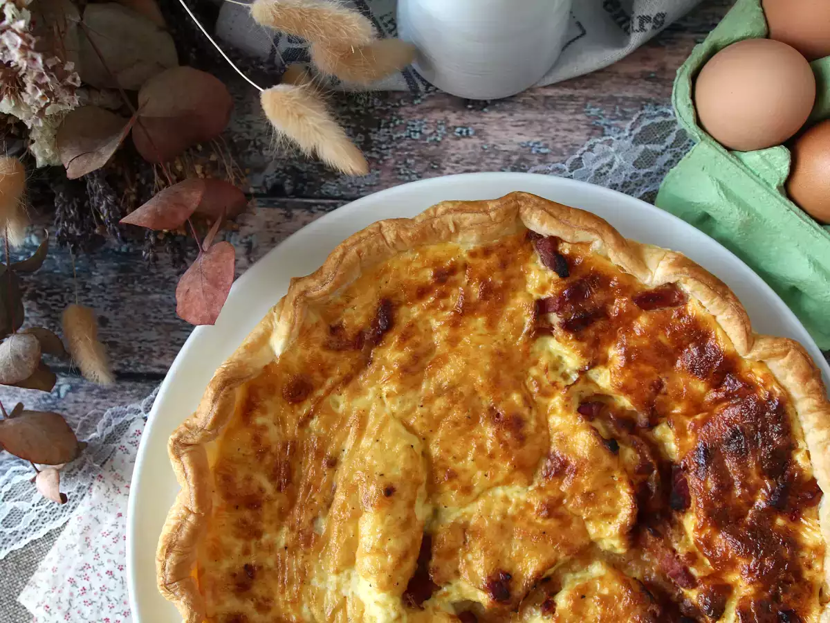 Enostaven domač quiche lorraine recept - fotografija 6