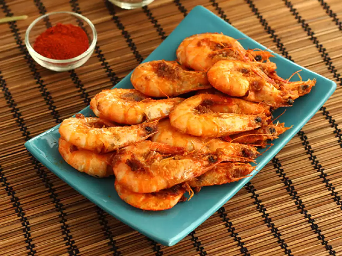 Flambirane kozice v viskiju, podroben recept - fotografija 2