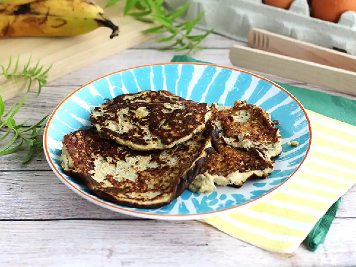 Hitre palačinke brez glutena (banane + jajca) - fotografija 3