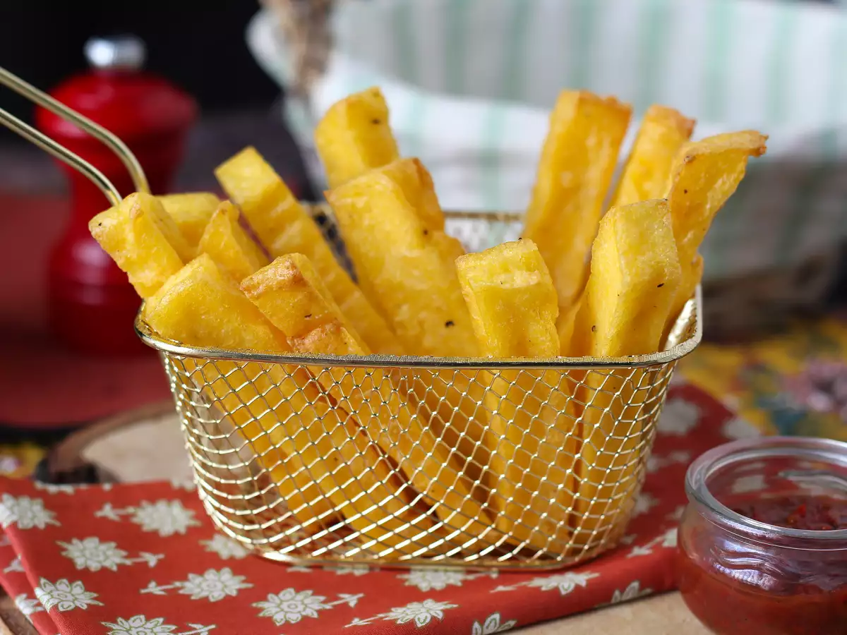 Hrustljava polenta iz cvrtnika na vroč zrak – zdrava in brez glutena - fotografija 2