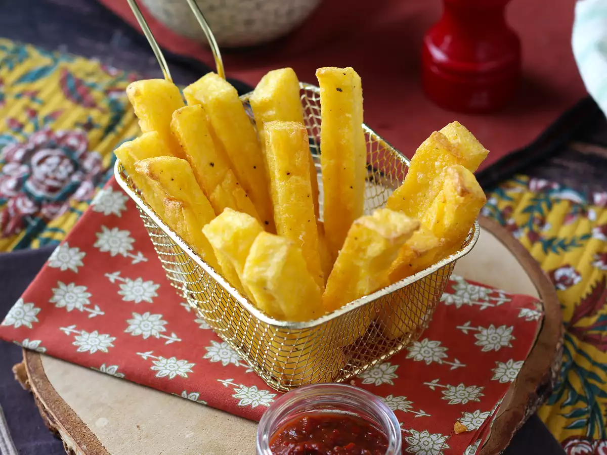 Hrustljava polenta iz cvrtnika na vroč zrak – zdrava in brez glutena - fotografija 4