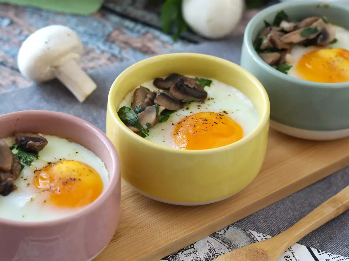 Jajca cocotte z gobami: hiter in izjemno tolažilen recept!