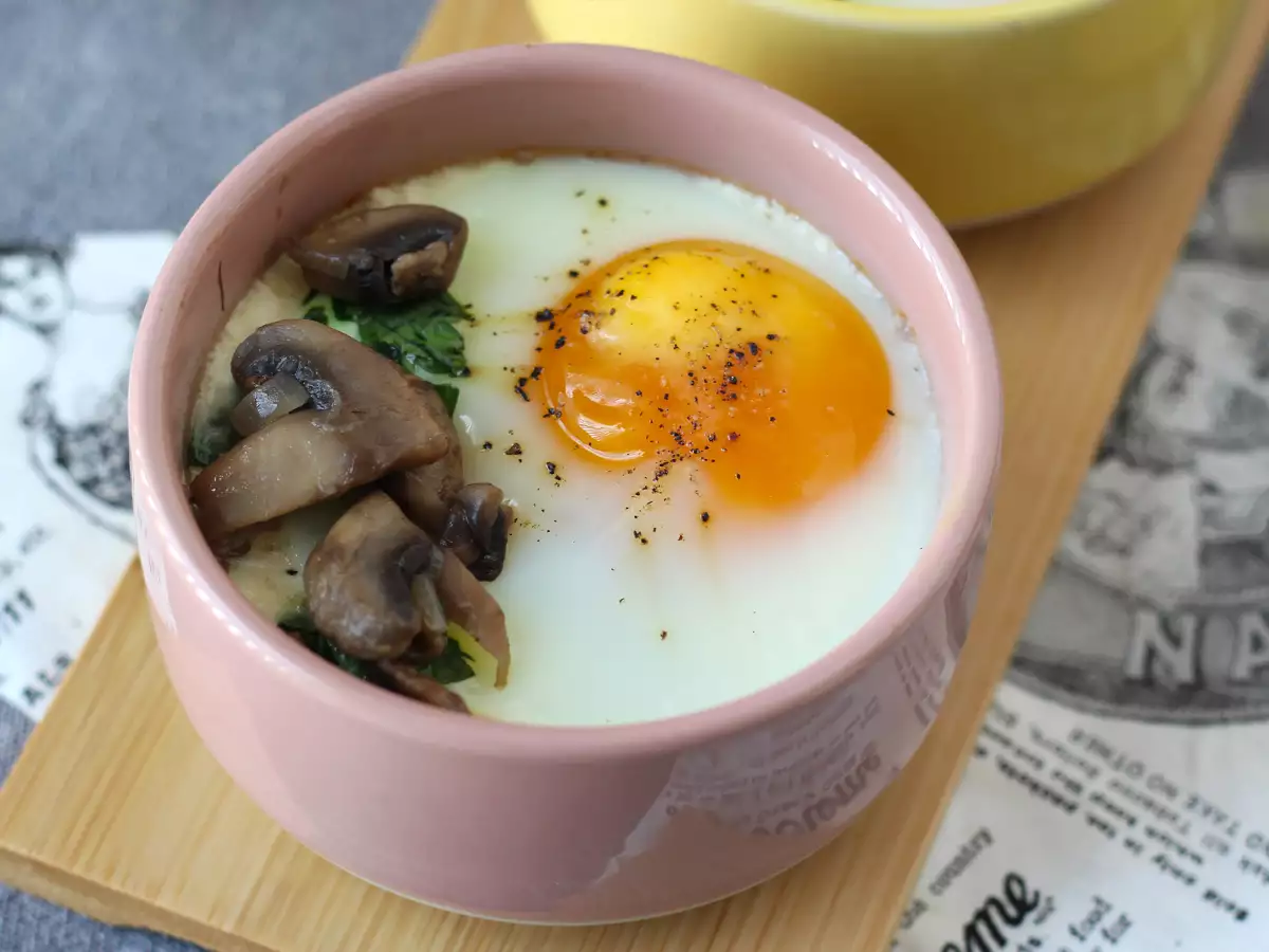 Jajca cocotte z gobami: hiter in izjemno tolažilen recept! - fotografija 4