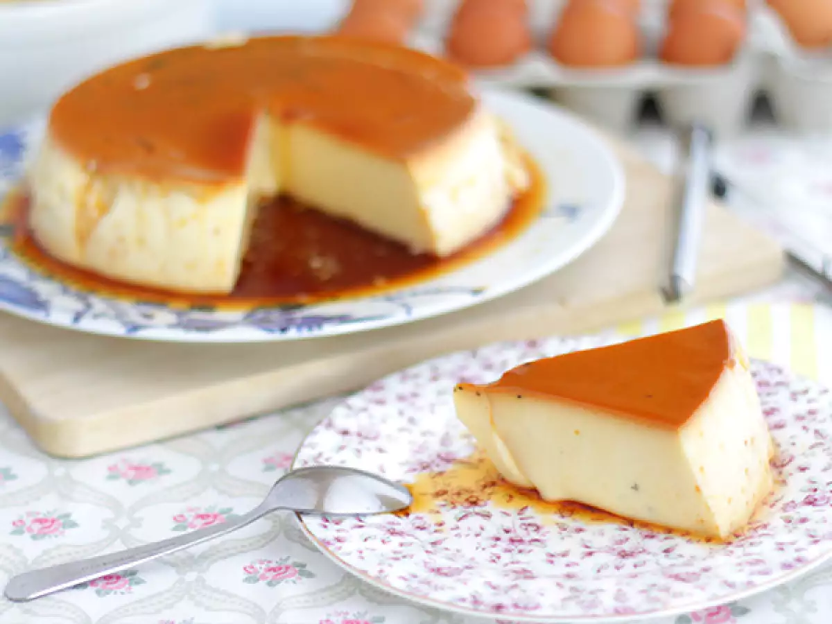 Jajčni flan z vaniljo - fotografija 4