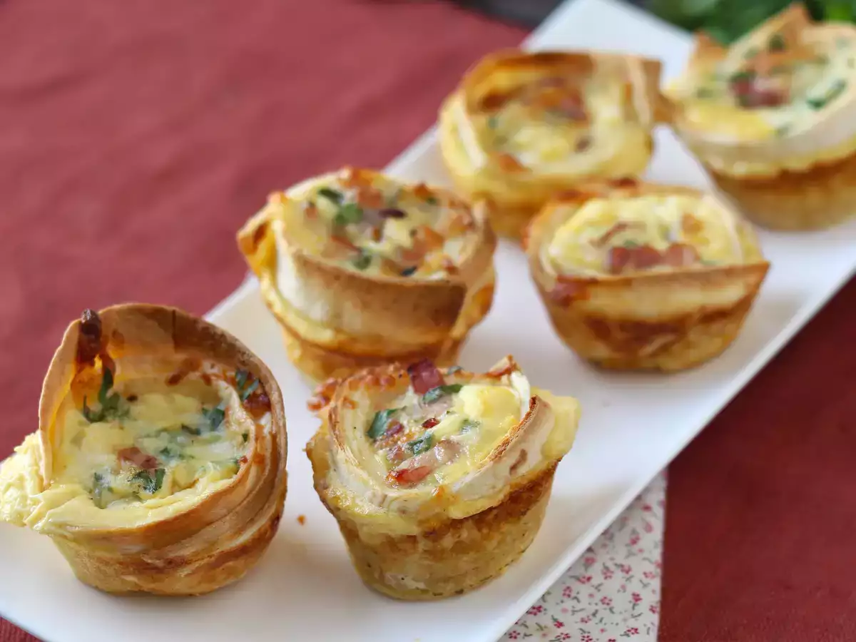 Kaj pripraviti iz tortilj? Enostavni in cenovno ugodni mini kiši! - fotografija 2