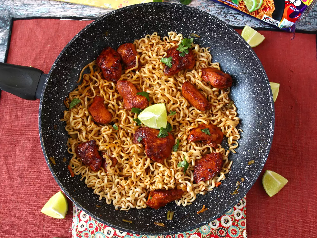 Kako kuhati buldak habanero limete rezance, recept z mariniranim piščancem! - fotografija 3