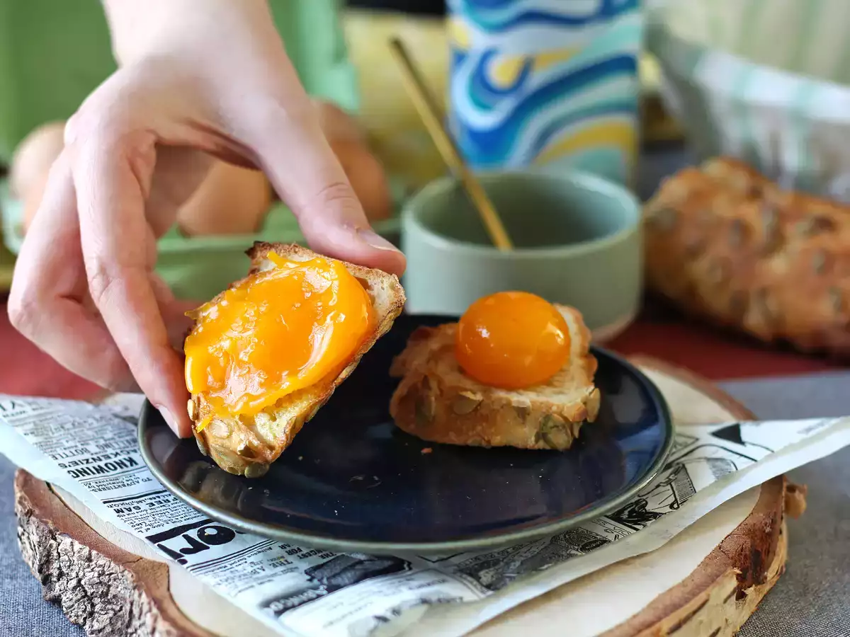 Kandirani jajčni rumenjaki z namazom Air Fryer - fotografija 3