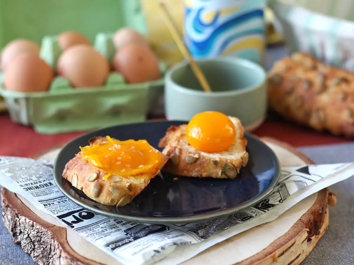 Kandirani jajčni rumenjaki z namazom Air Fryer - fotografija 7