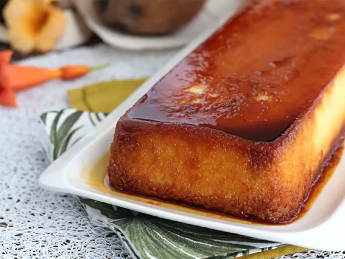 Kokosov flan s karamelo - fotografija 3