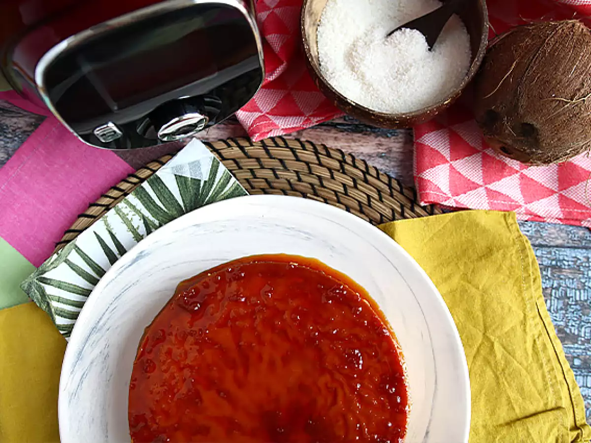 Kokosov flan v aparatu Cookeo - fotografija 7
