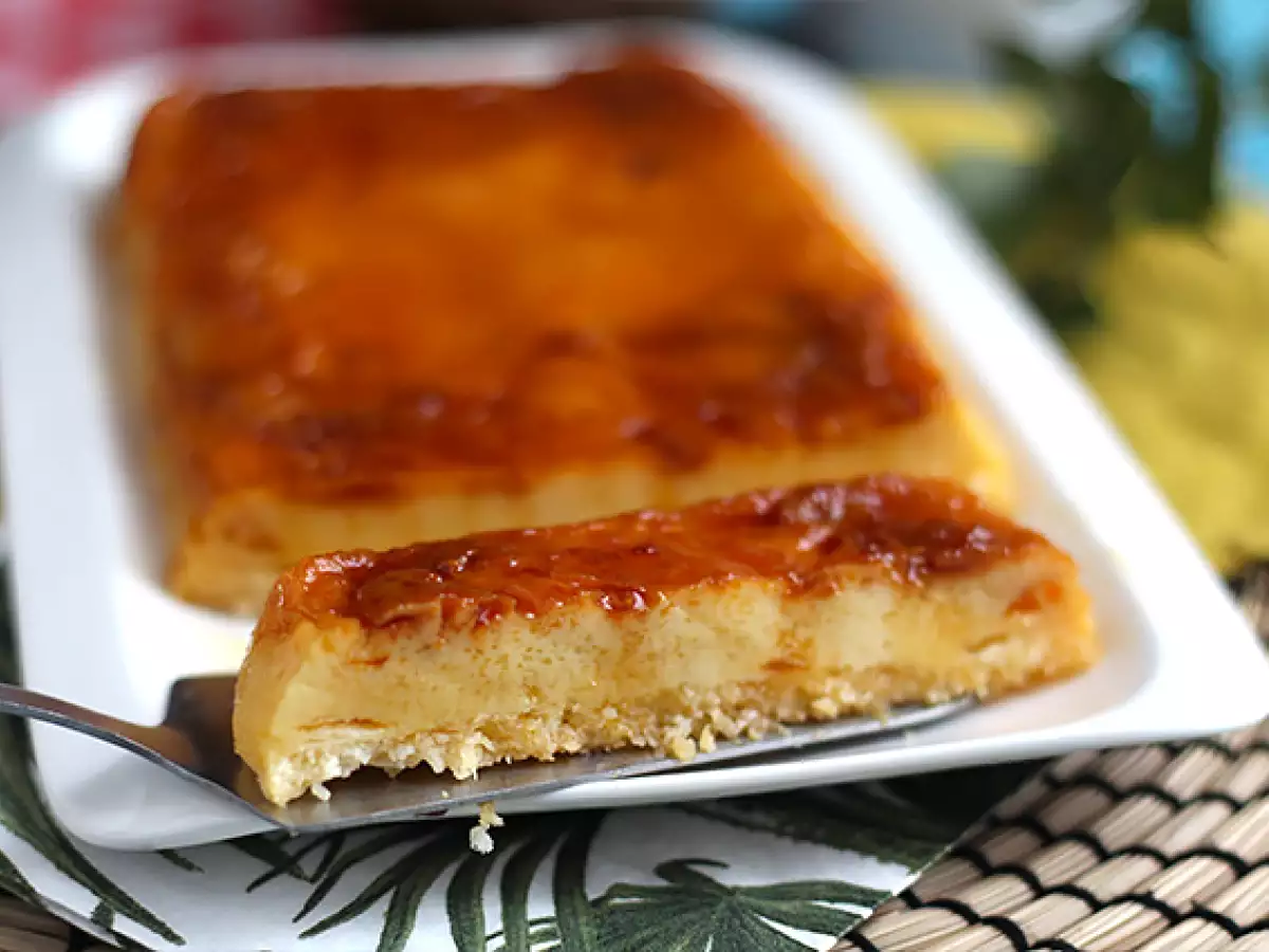 Kokosov karamelni puding iz mikrovalovne pečice v 8 minutah - fotografija 2
