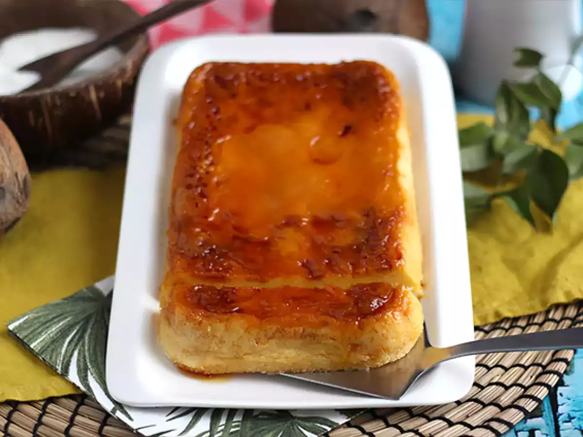 Kokosov karamelni puding iz mikrovalovne pečice v 8 minutah - fotografija 4