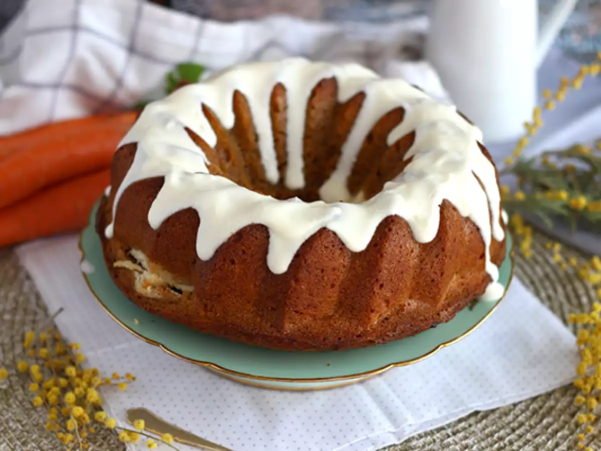 Korenčkov biskvit z nadevom iz sira - fotografija 2