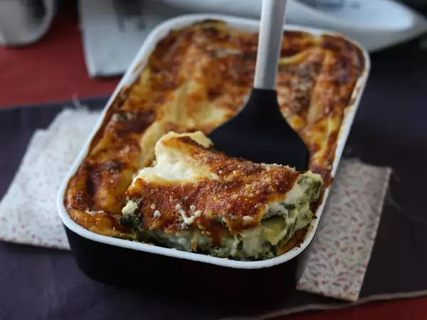 Recept Kremasta lazanja z rikoto in špinačo