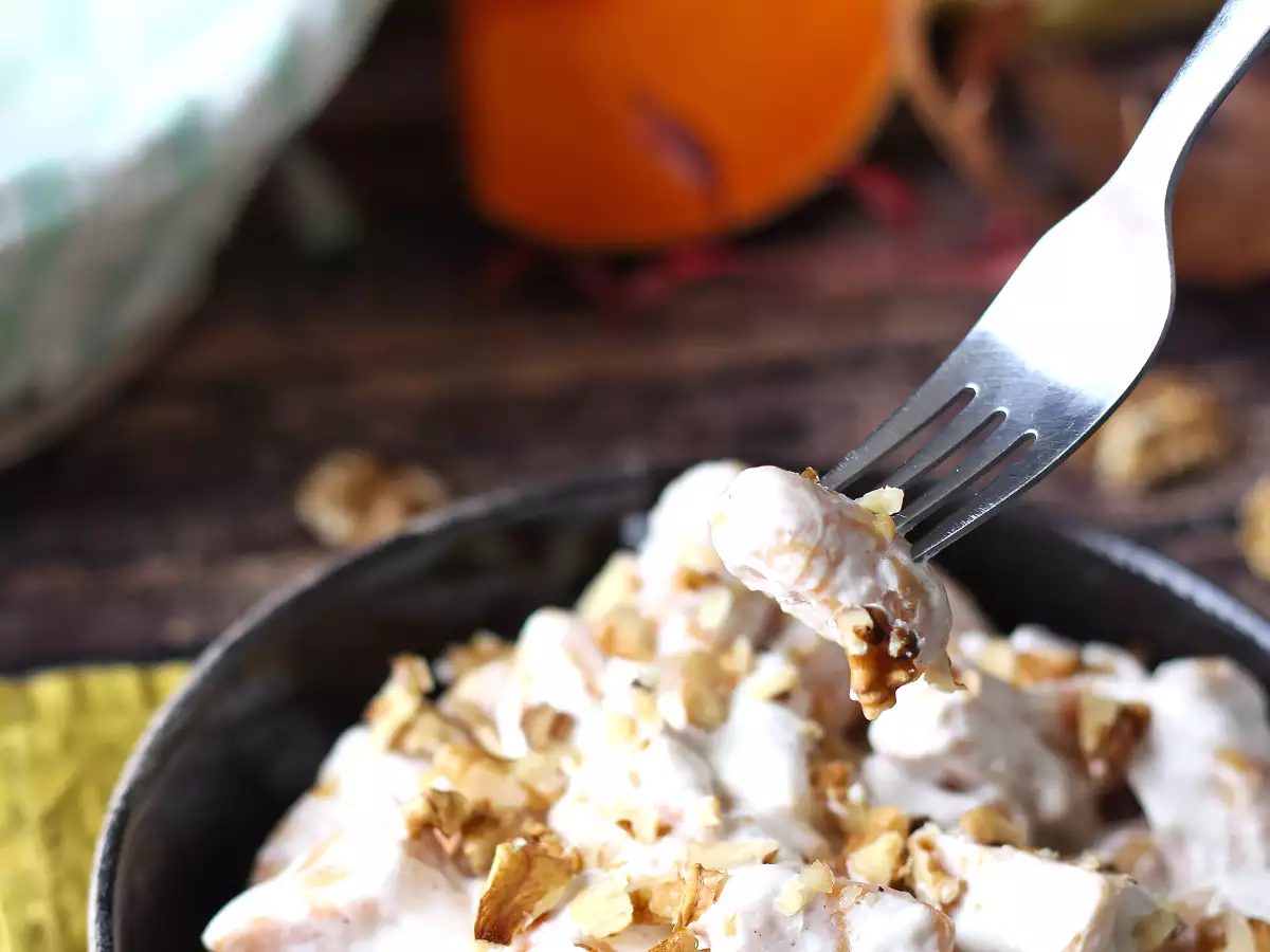 Kremni bučni njoki s Philadelphio in hrustljavimi orehi - fotografija 2