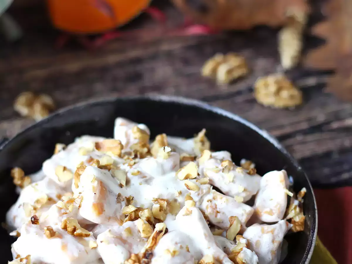 Kremni bučni njoki s Philadelphio in hrustljavimi orehi - fotografija 4