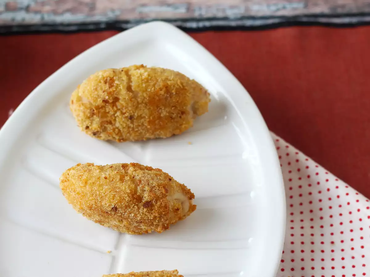 Kroketi s šunko v cvrtniku na vroč zrak: malo olja, a še vedno hrustljavi! - fotografija 3