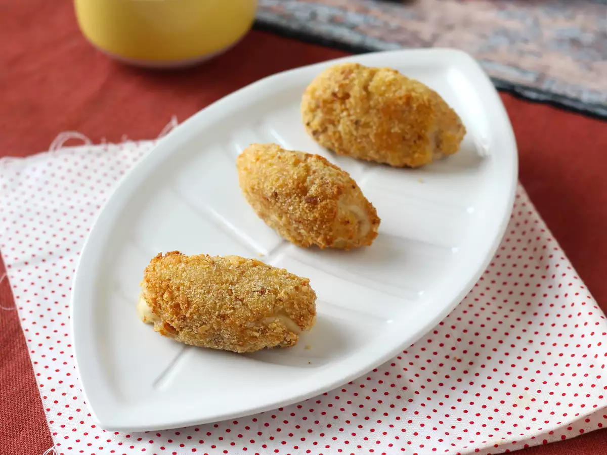 Kroketi s šunko v cvrtniku na vroč zrak: malo olja, a še vedno hrustljavi! - fotografija 5