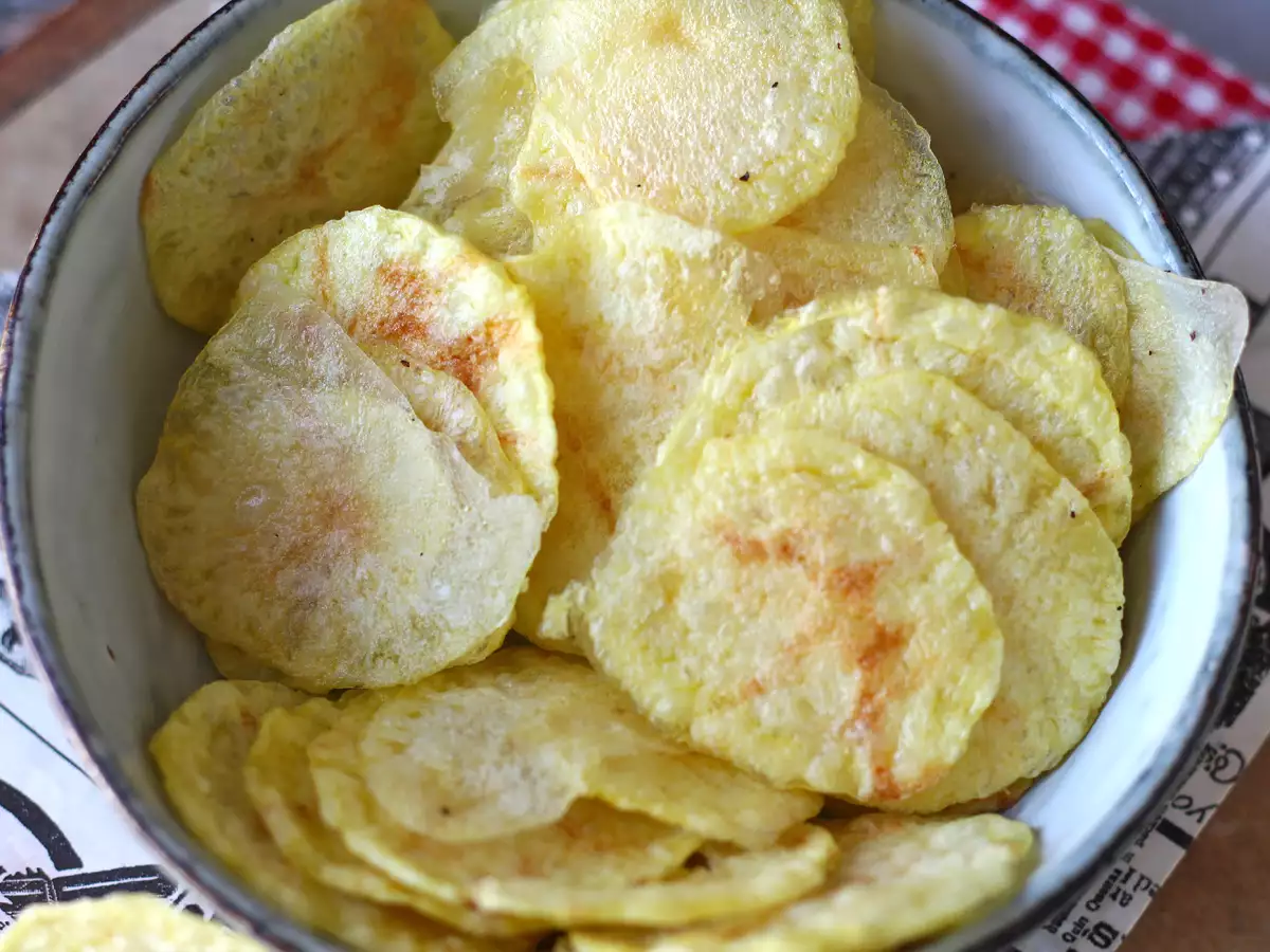 Krompirjev čips, pripravljen v mikrovalovni pečici - fotografija 4