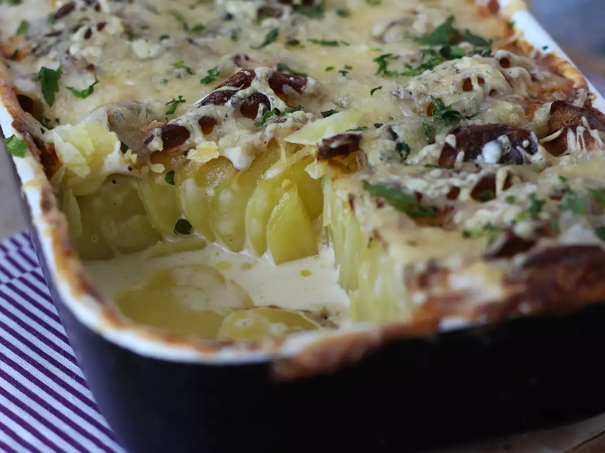 Krompirjev gratin v cvrtniku na vroč zrak - fotografija 4