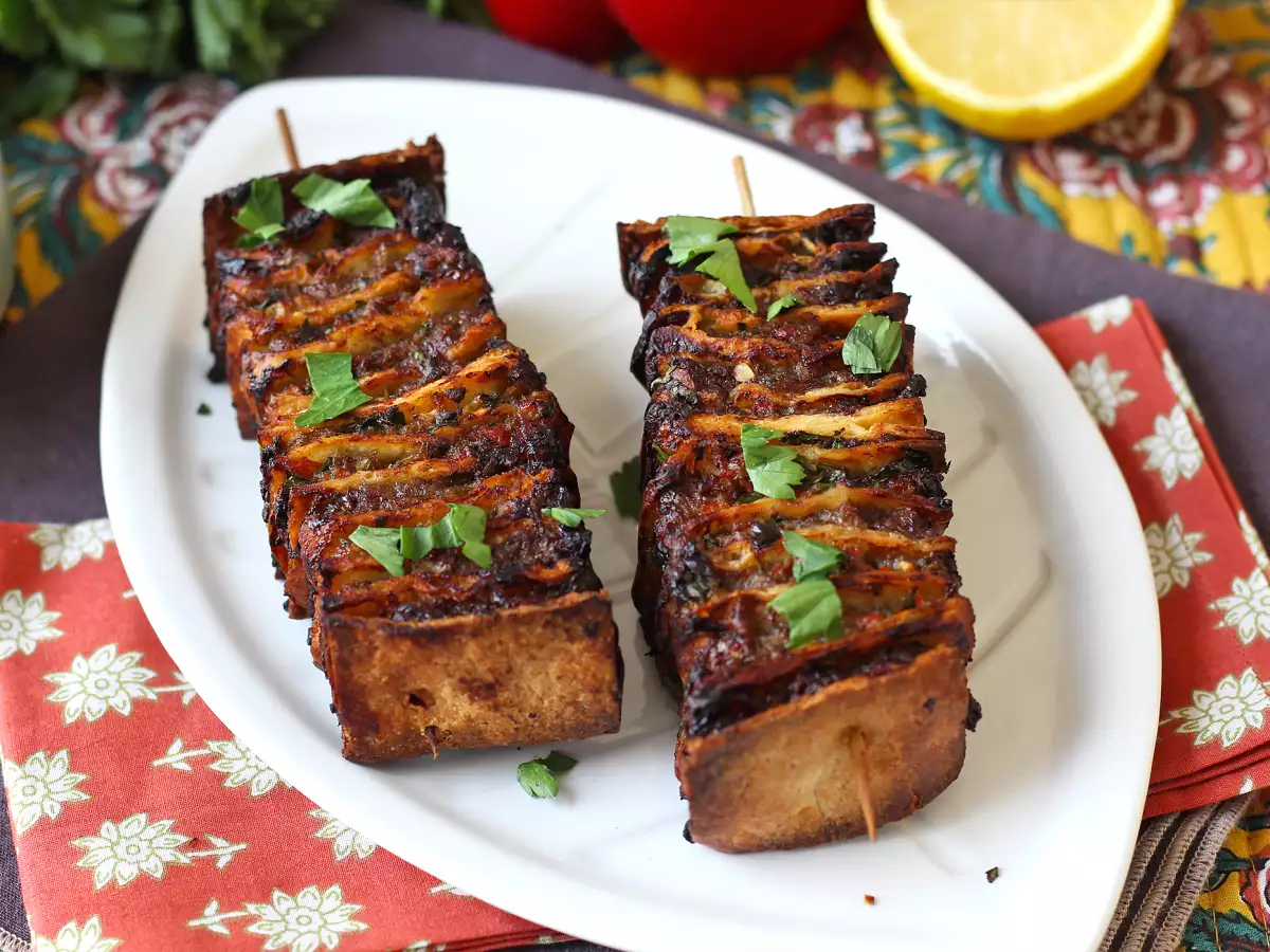 Lavash kebab nabodala s tortiljami, enostavno pripravljena v cvrtniku na vroč zrak! - fotografija 4