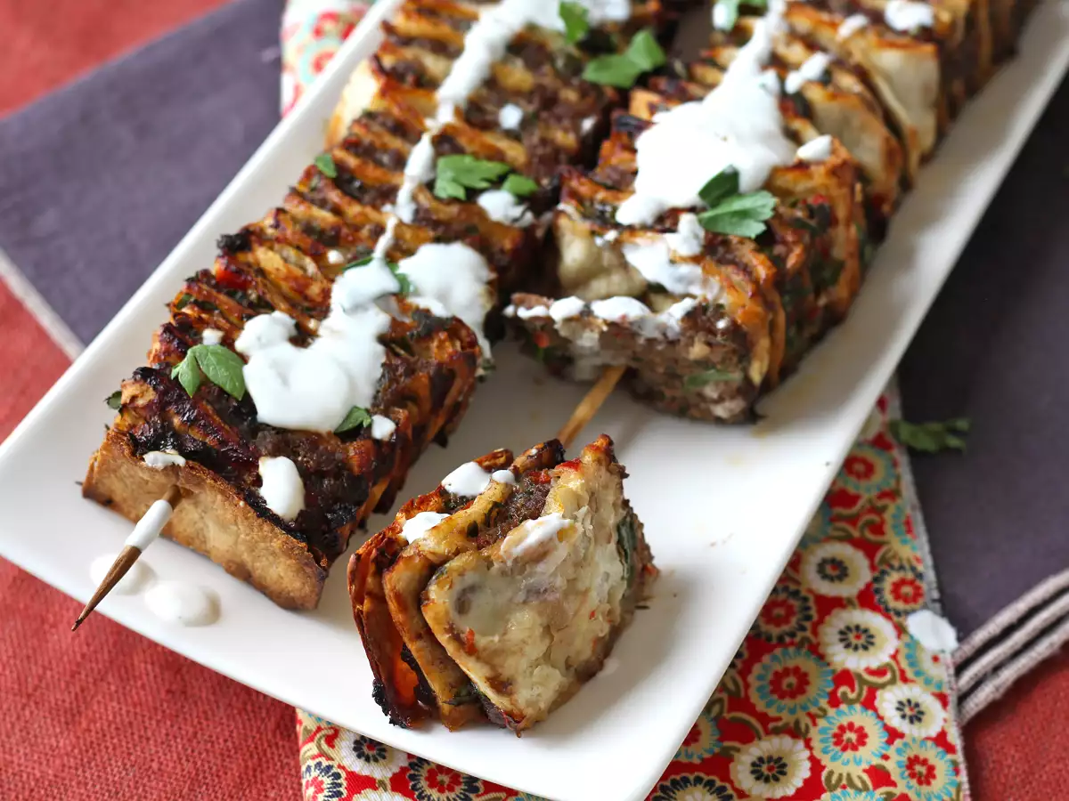 Lavash kebab s tortiljami, slavni enostavni kebabi, pečeni v pečici! - fotografija 6