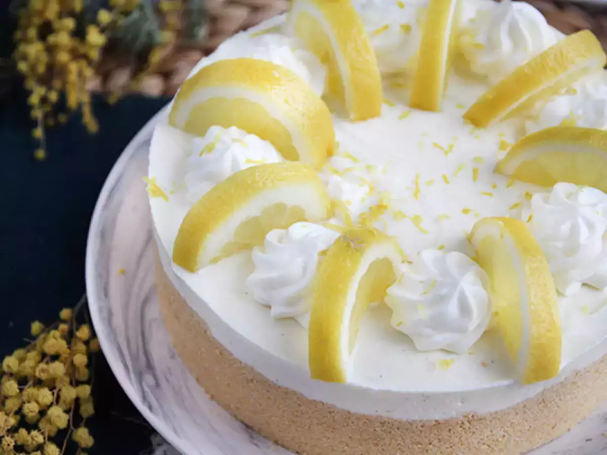 Limonin cheesecake brez peke - fotografija 2