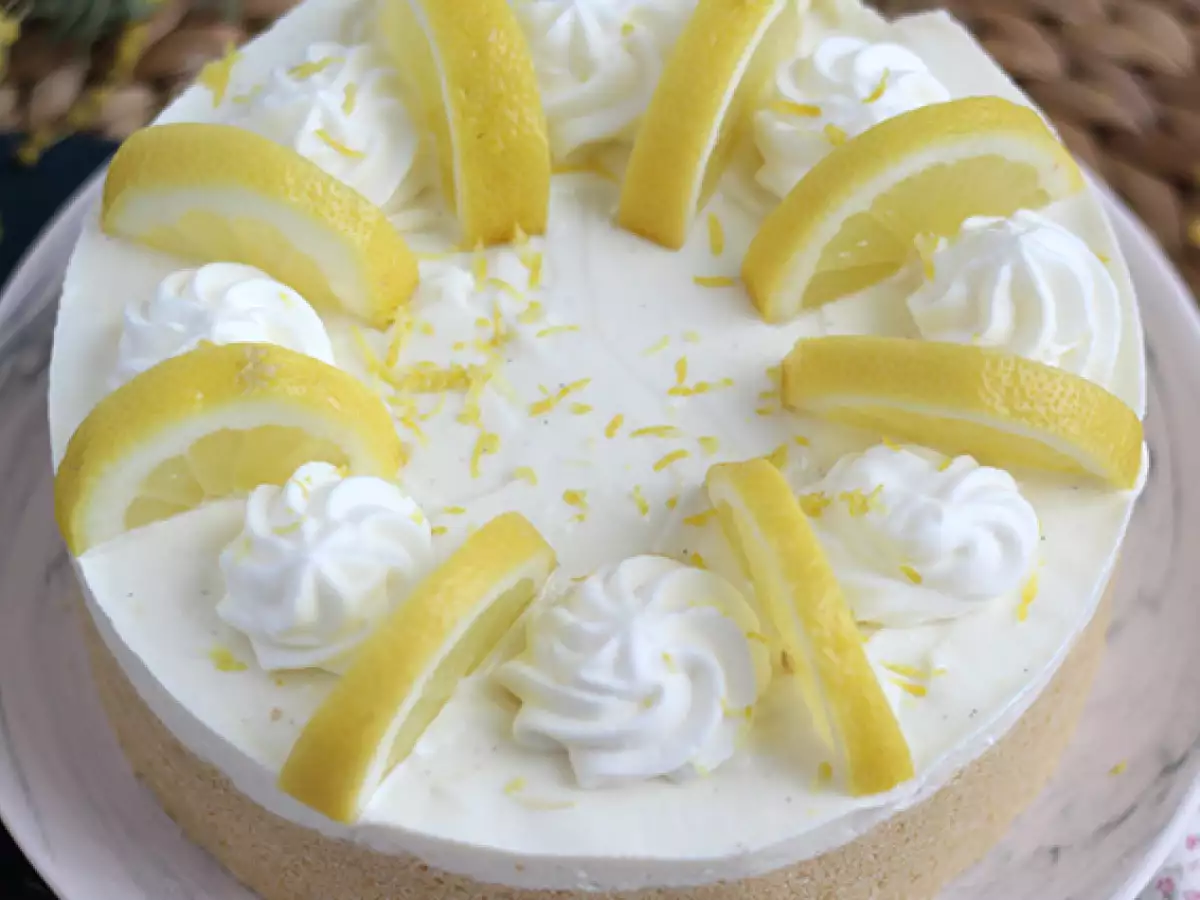 Limonin cheesecake brez peke - fotografija 5
